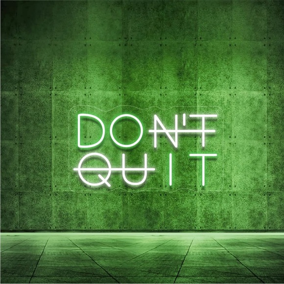 DON'T QUIT/DO IT Pink Cute Neon Sign Light Gym/Work Space/Man Cave/Dorm Decor - Picture 7 of 9